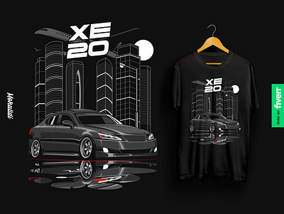 Lexus XE20 Car Illustration car tshirt