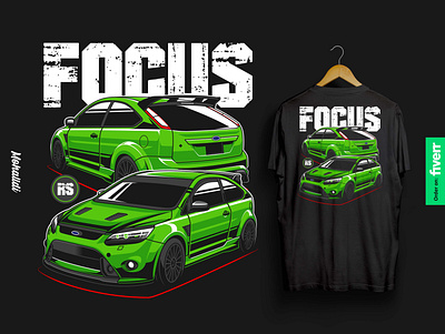 Ford Focus RS Sport Car Illustration car tshirt