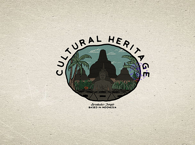 Borobudur Temple branding design illustration logo logodesign vintage design vintage logo