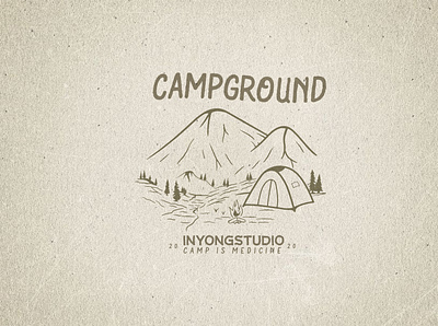 Campground apparel design design folkart illustration logo logodesign logotype vintage design vintage logo wilderness