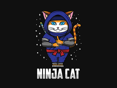 NINJA CAT ILLUSTRATION