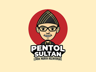 Sultan Palembang Mascot Logo illustration king logodesign mascot meatball palembang
