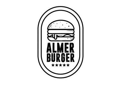 BURGER LOGO | ALMER BURGER burger design line logo