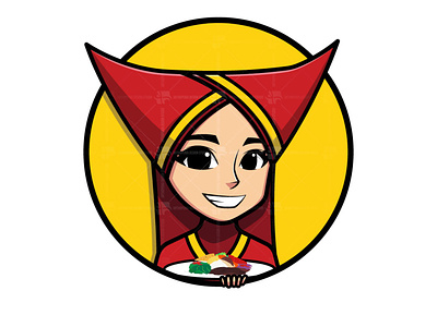 Padang Mascot girl illustration mascot padang