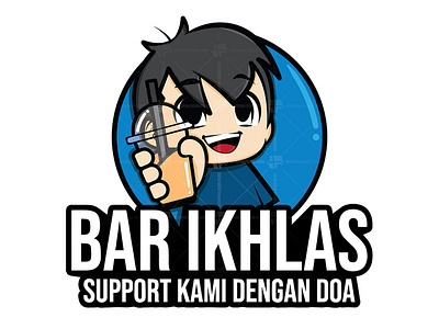 Drink Logo | Bar Ikhlas design drink logo mascot