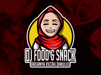 Hijab Mascot design food and snack hijab islam logo mascot moeslim