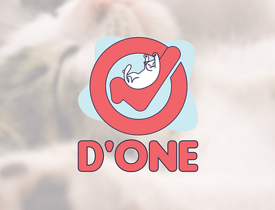 Cute Cat And Check Logo Design branding cat check cute cat design illustration logo mascot