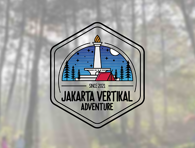 Jakarta Logo Design adventure camp jakarta logo vector