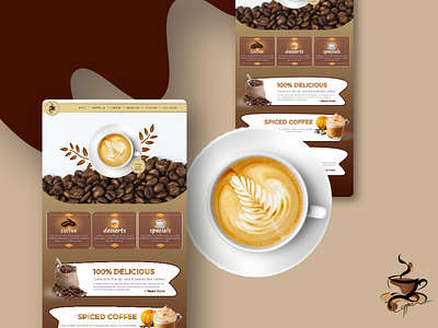 Responsive Coffee Web Design adobexd adobexdtutorial branding design designer designer portfolio poster design ui ux web design youtube