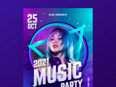 Music Party branding design flyers graphic illustration instagram post music party photoshop socail media