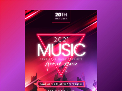 Music Club branding design flyer graphic illustraion instagram post music festival music flyer photoshop socail media typography