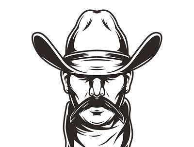 CowBoy branding cowboy hat graphic illustraion illustration