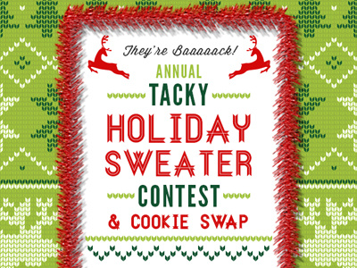 Tacky Sweater Contest Invite holiday sweater