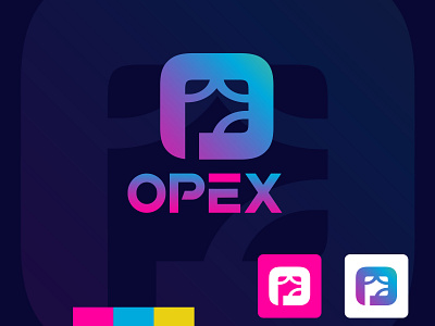 Opex ( O letter +P letter ) modern logo