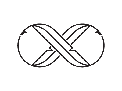 Infinite Quill Power black feather infinite infinity logo nib pen quill white