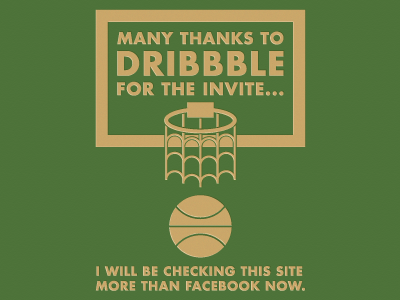 Thanks to Dribbble basketball dribbble green invite tan