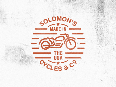 Solomon's Cycles line motorcycles orange texture usa