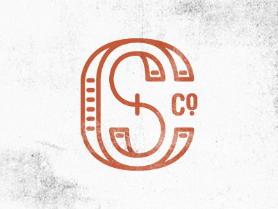 Solomon's Cycles Secondary Mark brand c co. identity line monogram orange s texture