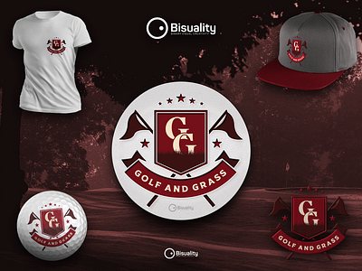 Golf and Grass Country Club branding country club emblem logo golf golf and grass golf club golf logo golfandgrass golfer golfing logo