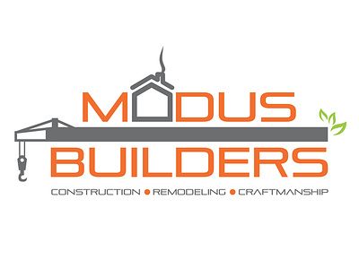 Modus builder logo 3d build business clean construct design logo minimalistic residential