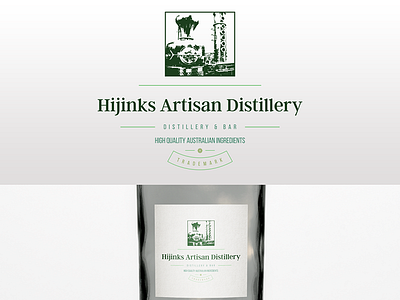 Hijinks Artisan Distillery bar beer branding design drink elegant logo luxury