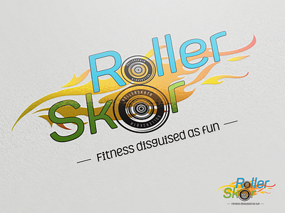 Rollersk8r Logo design fitness fun logo roller sk8r skater sports