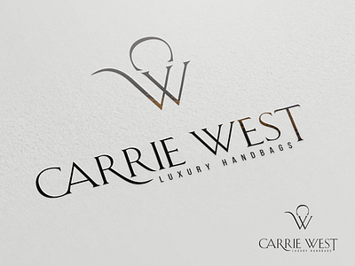 Carrie West Logo carrie design handbags luxury west wordmark