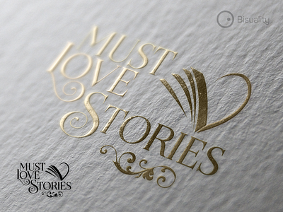 Must Love Stories Logo boutique couples logo logotype love must shop store stories wedding
