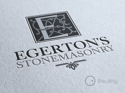 Egerton's Stonemasonry Logo egerton logo logotype stone stonemasonry stonework