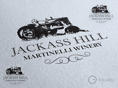 Jackass Hill Martinelli Winery Logo apparel clothing hill jackass logo logotype martinelli vineyard wine winery