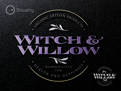 Witch And Willow Logo and beauty elegant handcrafted healthcare logo logotype soap willow witch witchwillow