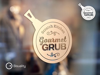 Gourmet Grub Scratch Kitchen Logo brand food gourmet grub kitchen logo logotype restaurant scratch