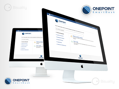 Onepoint Smartdesk Logo brand helpdesk it services logo logotype onepoint quality smartdesk software technology