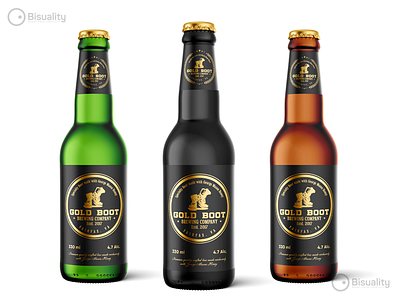 Gold Boot Brewing Company Logo beer boot brand branding brewing business company gold logo logotype