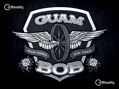 Guam Bob Logo biker bob commemorate commemorative death guam guambob harley island memory motorcycle