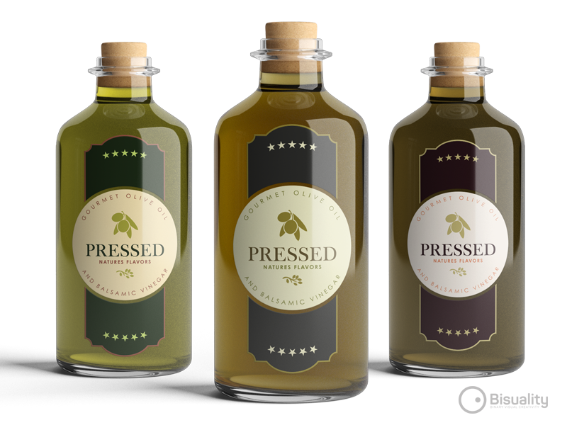 Pressed Gourmet Olive Oil Vinegar Company Logo By Luis Alvaro On