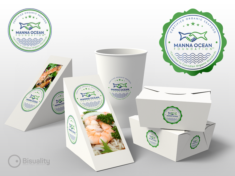 Manna Ocean Foundation Organic Seafood Certification Logo seal certification organic food business brand seafood mannafoundation mannaoceanfoundation mannaocean manna