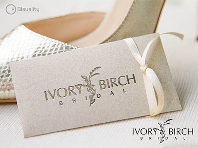 Ivory And Birch Bridal Logo boutique brand bride business events ivorybirch ivorybirchbridal logo luxury wedding wedding design