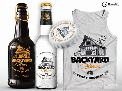 Backyard Brews Logo backyard backyardbrews beer brand brewer brewery brews business logo logodesigner logotype microbrewery