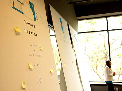 Ideas Walls at OneLogin User Group SF 2015 banner events icons idea walls ideas ideation illustrations post it poster vectors