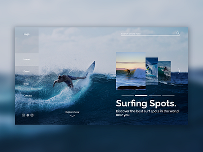 Home Page - Surfing Spots beach beach party day design environment green nature sunny surf surface design surfing ui ui ux ui design uidesign uiux web web design webdesign website