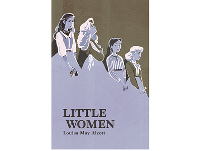 Little Women cover cover artwork cover book cover design illustration illustrator limited colour palette littlewomen screenprint
