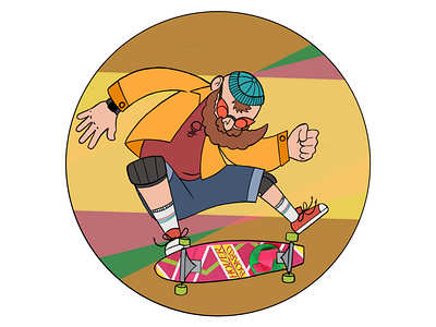 Skater character design design illustration