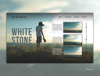 White Stone branding design illustration illustrator landingpage landscape design photography poster typography ui ux website