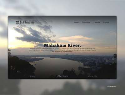 Mahakam River art branding cover artwork design illustration landingpage local minimal poster ui ux website