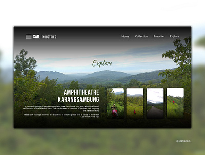 AMPHITHEATRE KARANGSAMBUNG art branding design explore illustration landingpage landscape minimal photography ui ux website