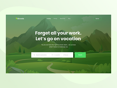 A landing Page green landingpage ui ux