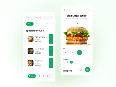 Food Delivery App app delivery food green mobile