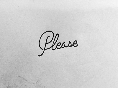 Please hand lettering illustration word