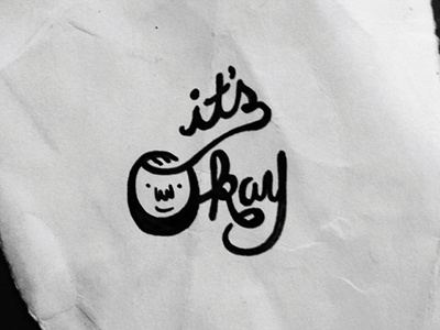 Okay characters handlettering illustration ink